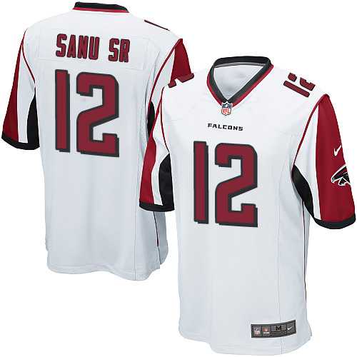 Youth Nike Atlanta Falcons #12 Mohamed Sanu Sr White Stitched NFL Elite Jersey