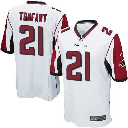 Youth Nike Atlanta Falcons #21 Desmond Trufant White Stitched NFL Elite Jersey