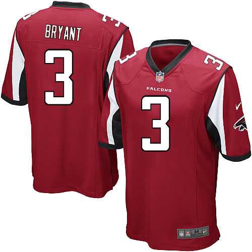 Youth Nike Atlanta Falcons #3 Matt Bryant Red Team Color Stitched NFL Elite Jersey