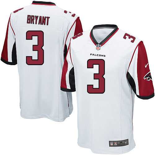 Youth Nike Atlanta Falcons #3 Matt Bryant White Stitched NFL Elite Jersey