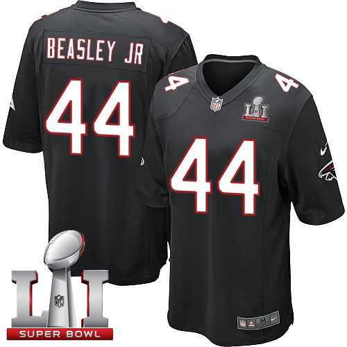 Youth Nike Atlanta Falcons #44 Vic Beasley Jr Black Alternate Super Bowl LI 51 Stitched NFL Elite Jersey