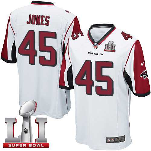 Youth Nike Atlanta Falcons #45 Deion Jones White Super Bowl LI 51 Stitched NFL Elite Jersey