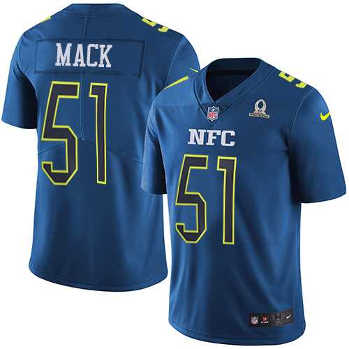 Youth Nike Atlanta Falcons #51 Alex Mack Navy Stitched NFL Limited NFC 2017 Pro Bowl Jersey