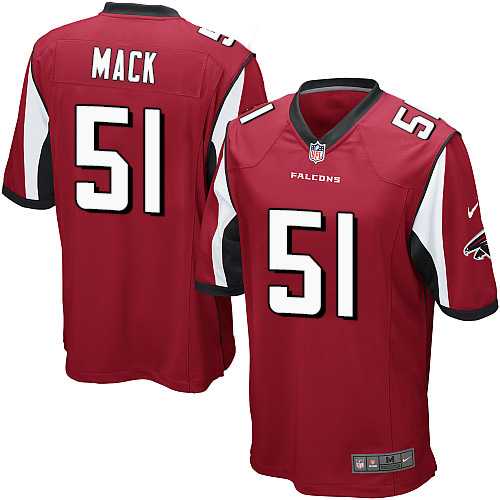 Youth Nike Atlanta Falcons #51 Alex Mack Red Team Color Stitched NFL Elite Jersey