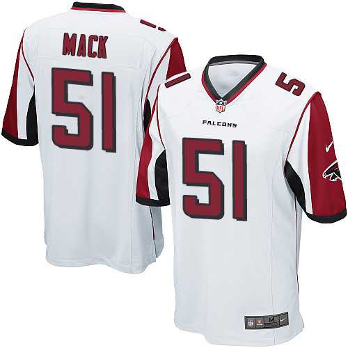 Youth Nike Atlanta Falcons #51 Alex Mack White Stitched NFL Elite Jersey