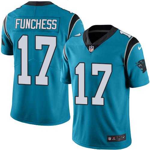 Youth Nike Carolina Panthers #17 Devin Funchess Blue Stitched NFL Limited Rush Jersey