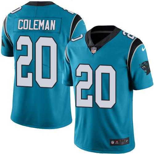 Youth Nike Carolina Panthers #20 Kurt Coleman Blue Stitched NFL Limited Rush Jersey
