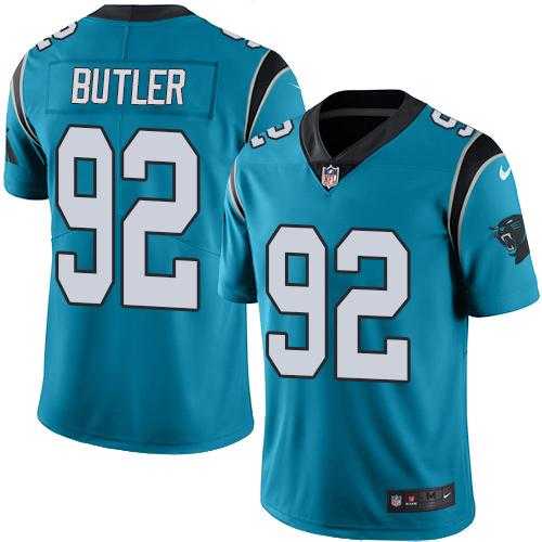 Youth Nike Carolina Panthers #92 Vernon Butler Blue Stitched NFL Limited Rush Jersey