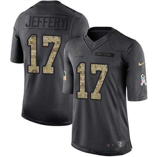 Youth Nike Chicago Bears #17 Alshon Jeffery Anthracite Stitched NFL Limited 2016 Salute to Service Jersey