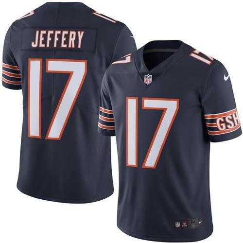 Youth Nike Chicago Bears #17 Alshon Jeffery Navy Blue Stitched NFL Limited Rush Jersey