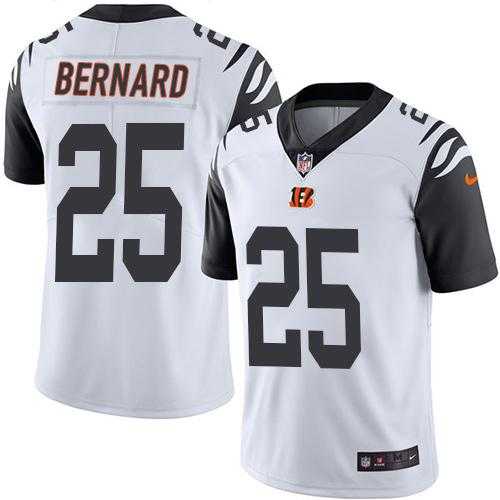 Youth Nike Cincinnati Bengals #25 Giovani Bernard White Stitched NFL Limited Rush Jersey