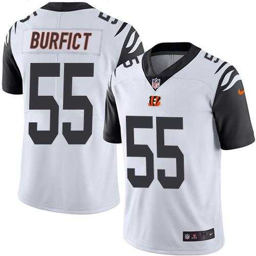 Youth Nike Cincinnati Bengals #55 Vontaze Burfict White Stitched NFL Limited Rush Jersey