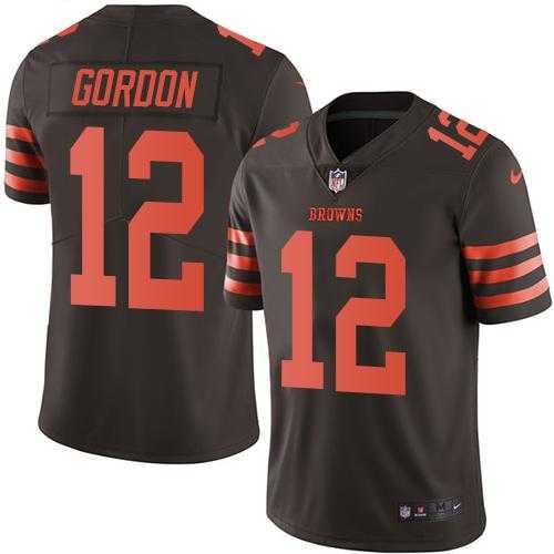 Youth Nike Cleveland Browns #12 Josh Gordon Brown Stitched NFL Limited Rush Jersey
