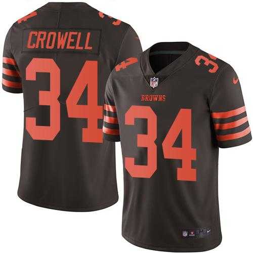 Youth Nike Cleveland Browns #34 Isaiah Crowell Brown Stitched NFL Limited Rush Jersey