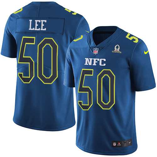 Youth Nike Dallas Cowboys #50 Sean Lee Navy Stitched NFL Limited NFC 2017 Pro Bowl Jersey