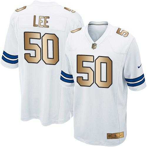 Youth Nike Dallas Cowboys #50 Sean Lee White Stitched NFL Elite Gold Jersey