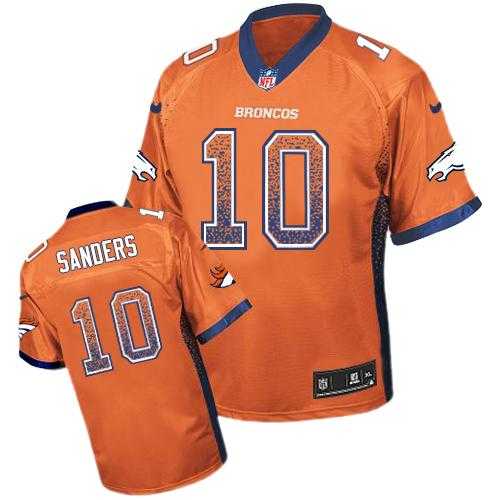 Youth Nike Denver Broncos #10 Emmanuel Sanders Orange Team Color Stitched NFL Elite Drift Fashion Jersey