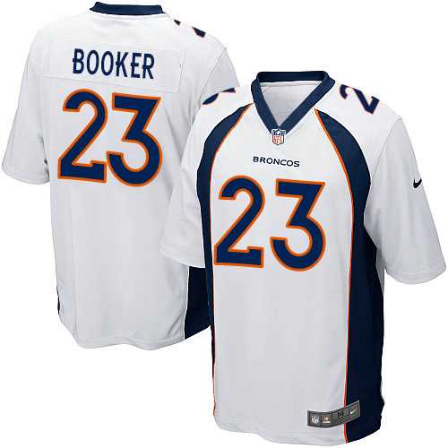 Youth Nike Denver Broncos #23 Devontae Booker White Stitched NFL New Elite Jersey