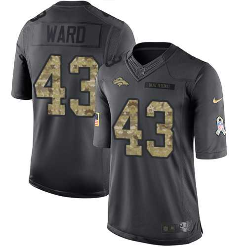 Youth Nike Denver Broncos #43 T.J. Ward Anthracite Stitched NFL Limited 2016 Salute to Service Jersey
