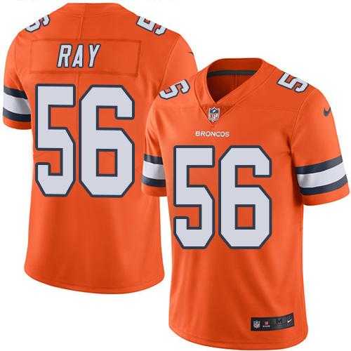 Youth Nike Denver Broncos #56 Shane Ray Orange Stitched NFL Limited Rush Jersey
