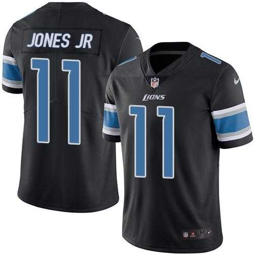 Youth Nike Detroit Lions #11 Marvin Jones Jr Black Stitched NFL Limited Rush Jersey