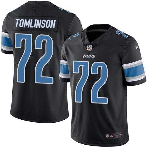 Youth Nike Detroit Lions #72 Laken Tomlinson Black Stitched NFL Limited Rush Jersey