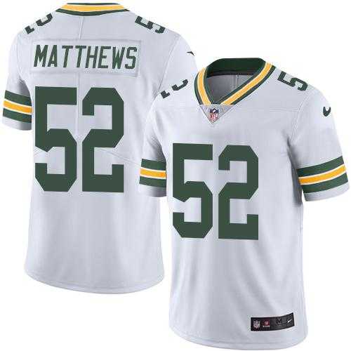 Youth Nike Green Bay Packers #52 Clay Matthews White Stitched NFL Limited Rush Jersey