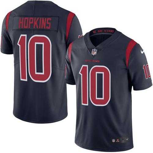 Youth Nike Houston Texans #10 DeAndre Hopkins Navy Blue Stitched NFL Limited Rush Jersey
