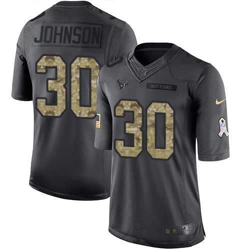 Youth Nike Houston Texans #30 Kevin Johnson Anthracite Stitched NFL Limited 2016 Salute to Service Jersey Youth Nike Houston Texans #30 Kevin Johnson Anthracite Stitched NFL Limited 2016 Salute to Service Jersey