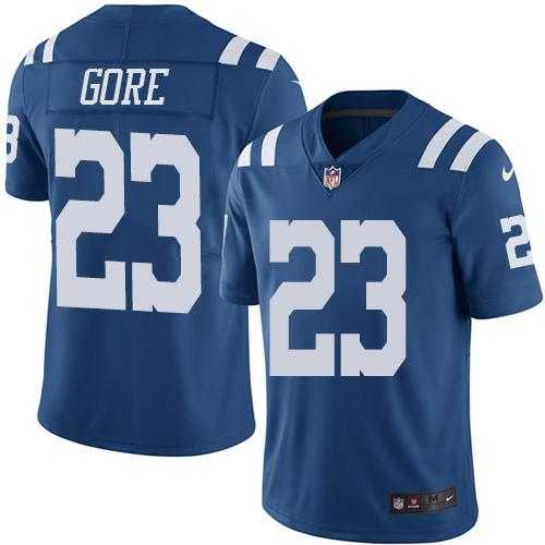 Youth Nike Indianapolis Colts #23 Frank Gore Royal Blue Stitched NFL Limited Rush Jersey