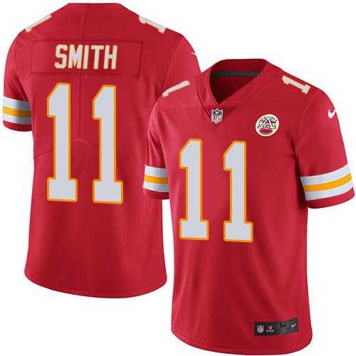 Youth Nike Kansas City Chiefs #11 Alex Smith Red Stitched NFL Limited Rush Jersey