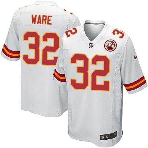 Youth Nike Kansas City Chiefs #32 Spencer Ware White Stitched NFL Elite Jersey