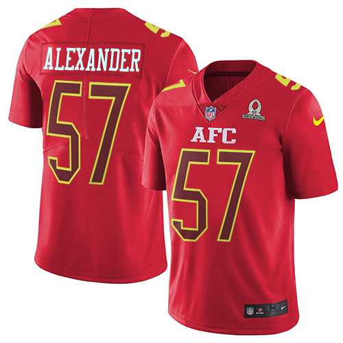 Youth Nike Kansas City Chiefs #57 D.J. Alexander Red Stitched NFL Limited AFC 2017 Pro Bowl Jersey