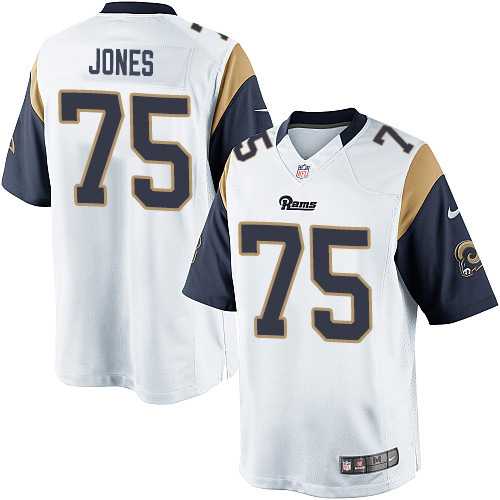 Youth Nike Los Angeles Rams #75 Deacon Jones Elite White NFL Jersey