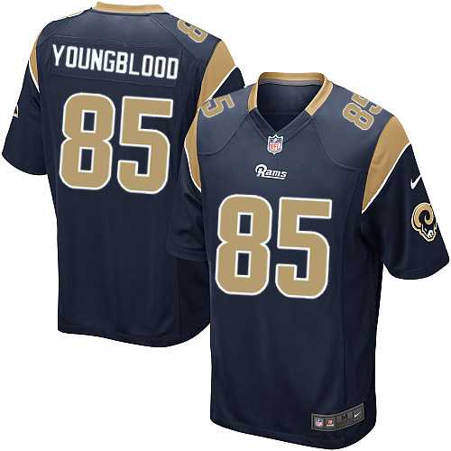 Youth Nike Los Angeles Rams #85 Jack Youngblood Elite Navy Blue Team Color NFL Jersey