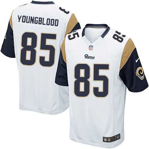 Youth Nike Los Angeles Rams #85 Jack Youngblood Limited White NFL Jersey
