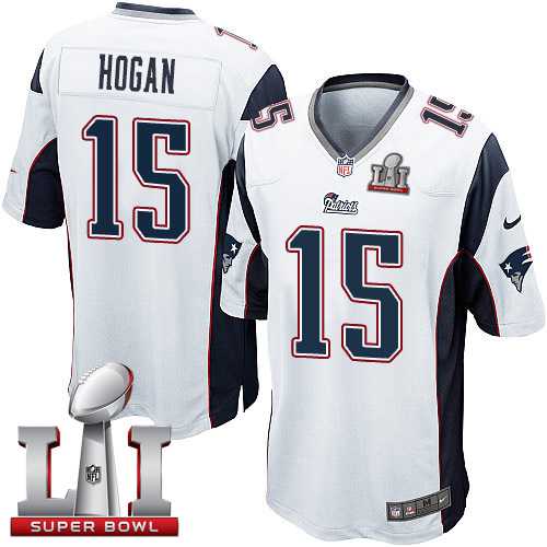 Youth Nike New England Patriots #15 Chris Hogan White Super Bowl LI 51 Stitched NFL New Elite Jersey