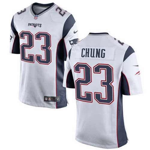 Youth Nike New England Patriots #23 Patrick Chung White Stitched NFL New Elite Jersey