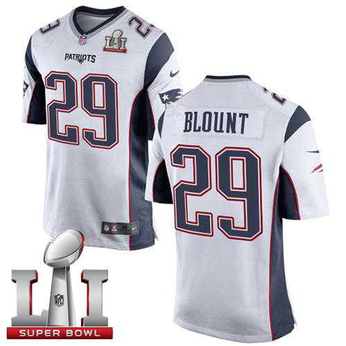 Youth Nike New England Patriots #29 LeGarrette Blount White Super Bowl LI 51 Stitched NFL New Elite Jersey