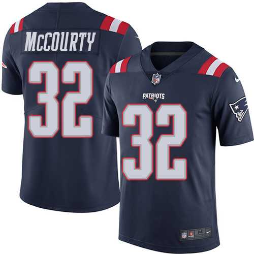 Youth Nike New England Patriots #32 Devin McCourty Navy Blue Stitched NFL Limited Rush Jersey
