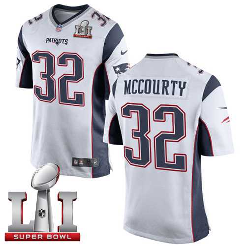 Youth Nike New England Patriots #32 Devin McCourty White Super Bowl LI 51 Stitched NFL New Elite Jersey