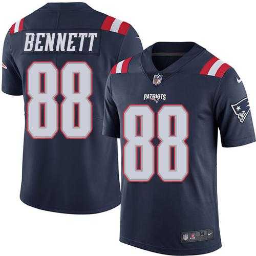 Youth Nike New England Patriots #88 Martellus Bennett Navy Blue Stitched NFL Limited Rush Jersey