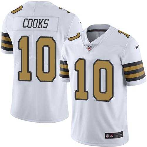 Youth Nike New Orleans Saints #10 Brandin Cooks White Stitched NFL Limited Rush Jersey