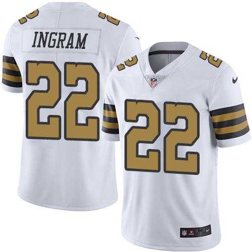 Youth Nike New Orleans Saints #22 Mark Ingram White Stitched NFL Limited Rush Jersey