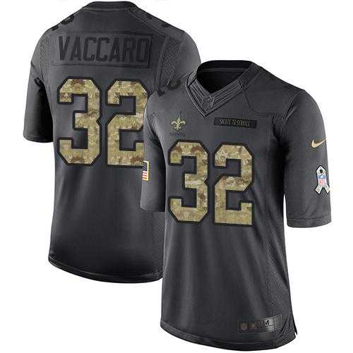 Youth Nike New Orleans Saints #32 Kenny Vaccaro Anthracite Stitched NFL Limited 2016 Salute to Service Jersey