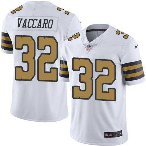 Youth Nike New Orleans Saints #32 Kenny Vaccaro White Stitched NFL Limited Rush Jersey