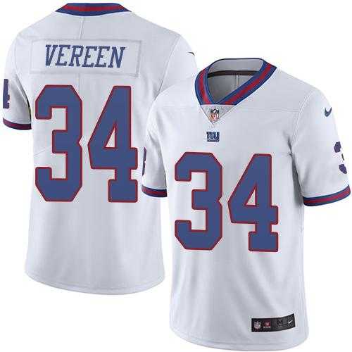 Youth Nike New York Giants #34 Shane Vereen White Stitched NFL Limited Rush Jersey