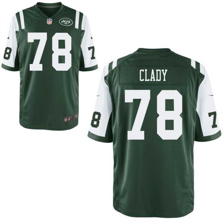 Youth Nike New York Jets #78 Ryan Clady Green Team Color Stitched NFL Game Jersey