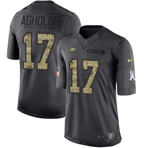 Youth Nike Philadelphia Eagles #17 Nelson Agholor Anthracite Stitched NFL Limited 2016 Salute to Service Jersey