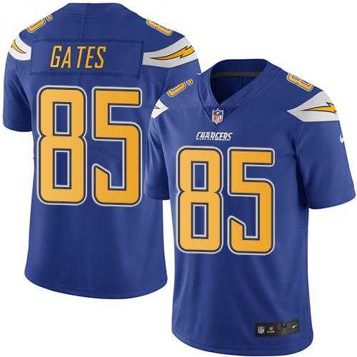 Youth Nike San Diego Chargers #85 Antonio Gates Electric Blue Stitched NFL Limited Rush Jersey